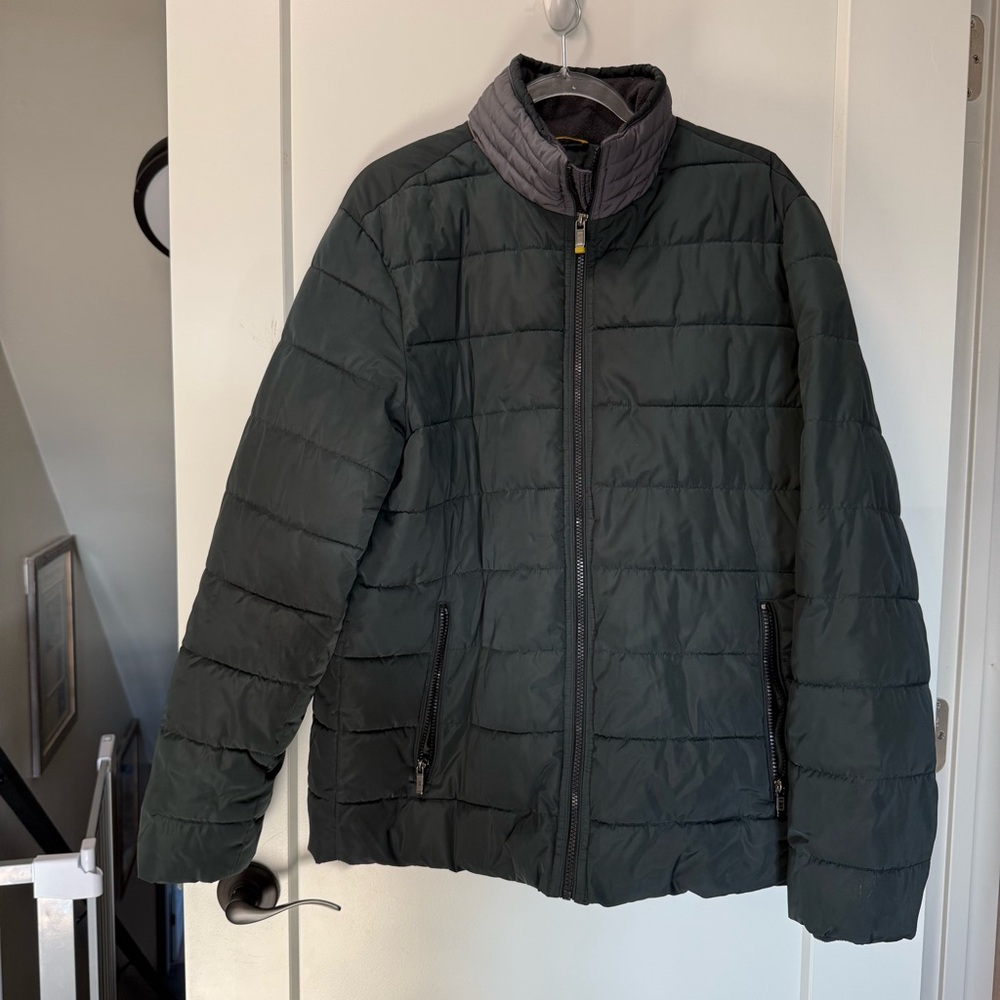 Weatherproof Men's Lightweight Puffer‎ Jacket Insulated Hoodless Jade Green L
